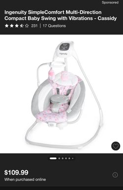 Ingenuity Pink Baby Swing