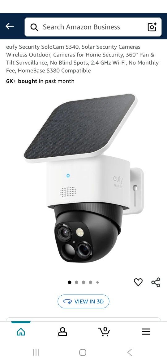 Eufy Solo Security Camera S340