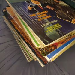 Box of vintage and old records