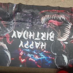Venom  Birthday Banner