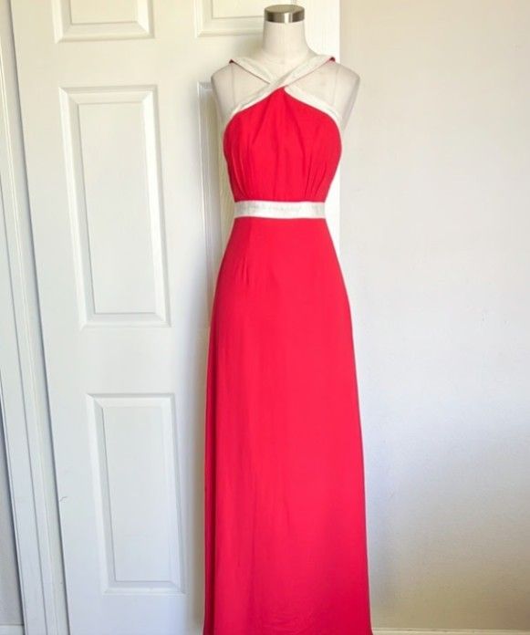 NWT Fame and Partners Red Long Halter Top Dress