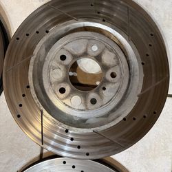 Infiniti G37S Slotted and drilled brake rotors