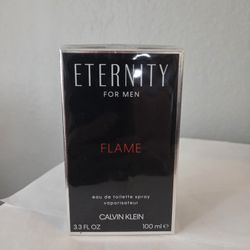CALVIN KLEIN ETERNITY FLAME EAU DE TOILETTE 3.4OZ/100ML,  NEW SEALED BOX