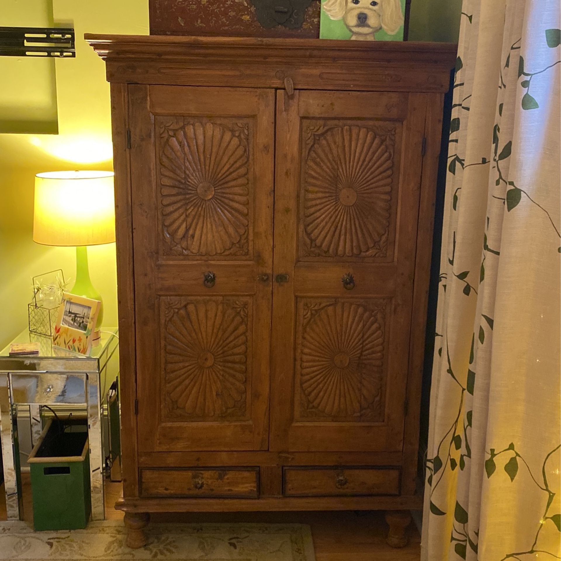 Antique Turkish armoire Or TV Cabinet