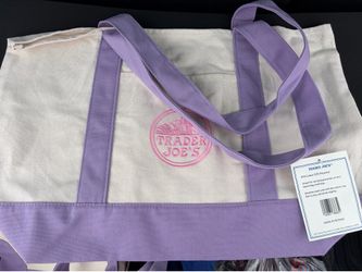 Large Trader Joe’s Lavender Tote Bag
