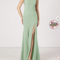 Azazie Dusty Sage Bridesmaid Dress