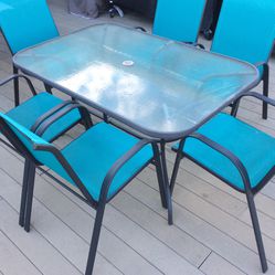 Patio Tables And Matching Chairs- 2 Sets 