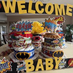 Baby Shower Super Hero Diaper Cake
