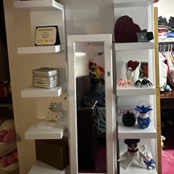 Full Length Armoire Mirror Storage 