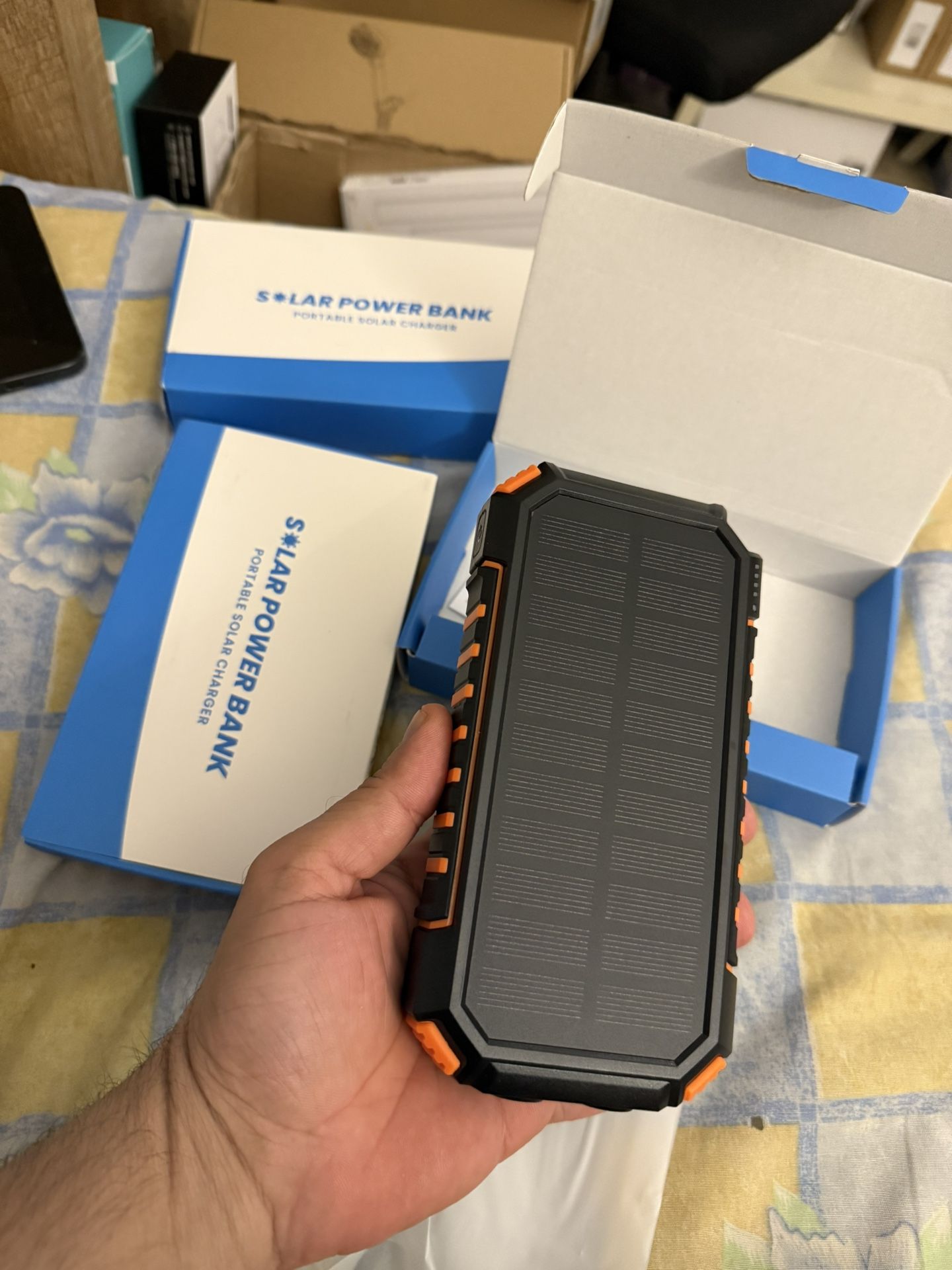 Solar Charger Power Bank: 27000mAh Wireless Portable Charger Built-in Cables - 22.5W Fast Charging Battery Bank with USB C - PD QC3.0 External Battery