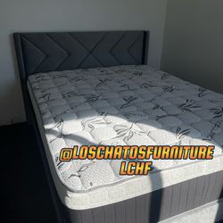 Queen size bed frame and mattress
