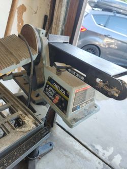 Pedestal sander belt and disc