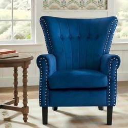 Royal blue accent chair