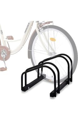 WALMANN 2 Bikes Floor Bike Stand, Bike Parking Rack Garage Bike Storage Stand Indoor/Outdoor 22-28" Wheel Stand, M
