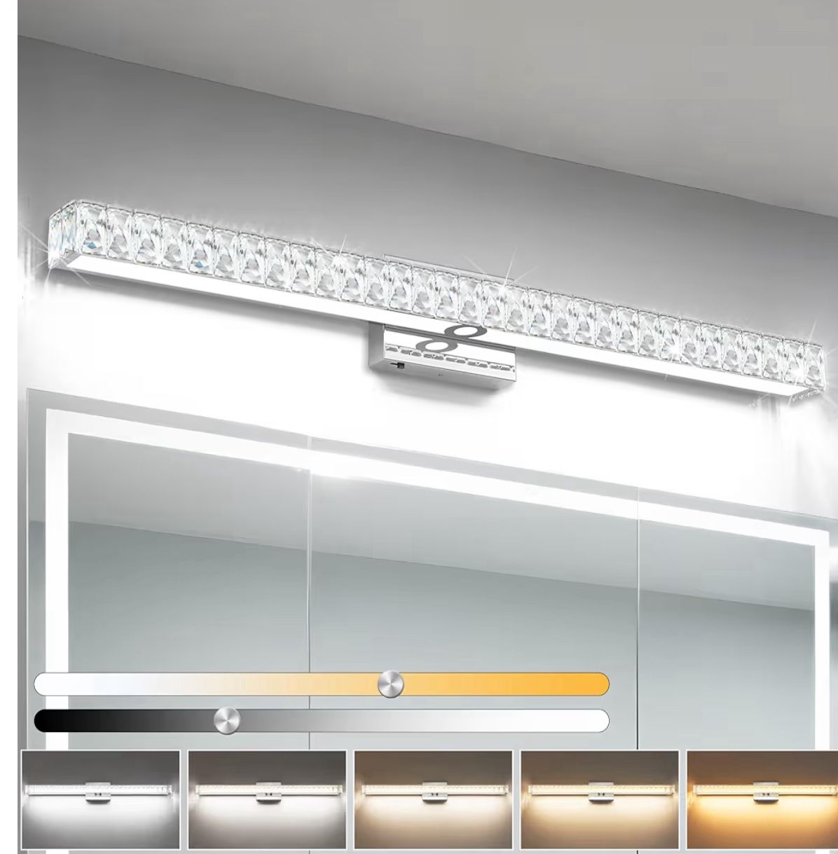 Crystal 40 Inch Vanity Light