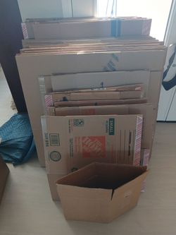 Moving boxes and paper