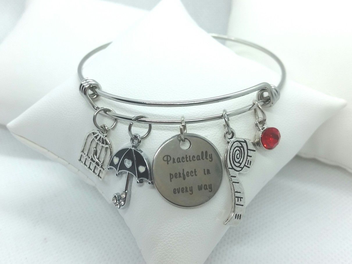 Mary Poppins Bracelet, Practically Perfect in Every Way, Stainless Steel