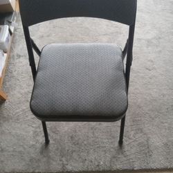 Metal Folding Chair Fabric Seat And Back Pickup Only Cash 