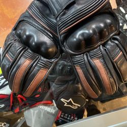 Motorcycle Gloves New Armor Leather $50