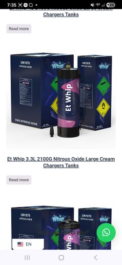 WellWhip Whipped Cream Charger Nitrous Oxide Tank 1L 640g N2O Whip Cream Charger (640g(1 Count))