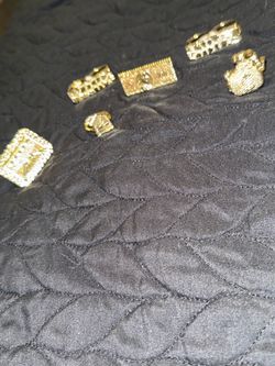 Gold-Tone Nugget Style Rings Set of 6