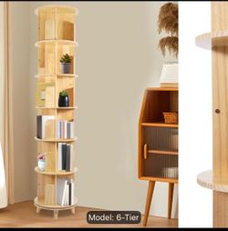 6-Tier Rotating Bookshelf