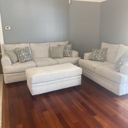 Sofa, Love Seat, And Ottoman 