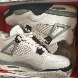 Air jordan 4 retro og gs white cement 