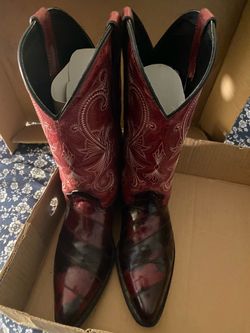 Authentic eel skin boots