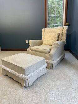 Vintage Chair & Ottoman - Free Delivery