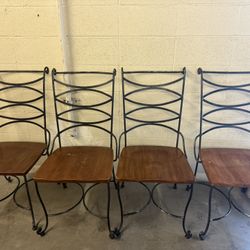 Wooden And Metal Chairs