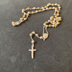 Gold And Silver Rosary 