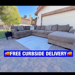 🚚FREE DELIVERY🚚 ✨🤎Tan/Brown XL Sectional🤎✨