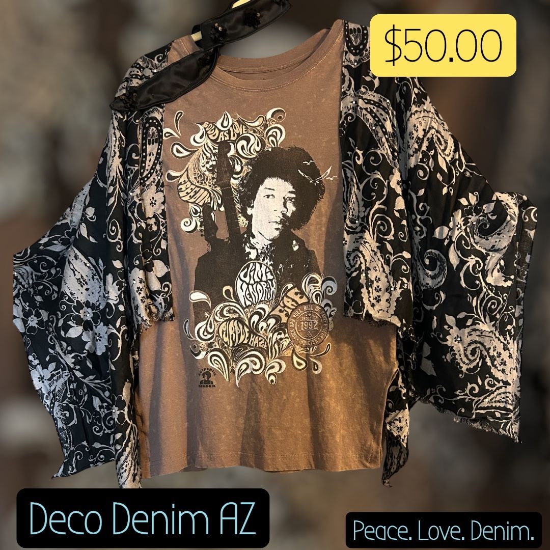 Vintage Jimi Hendrix Graphic Boho Top