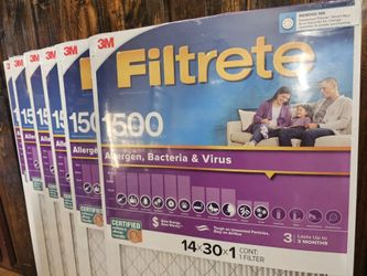 Lot Of 6, 3M Filtrete 14x30x1