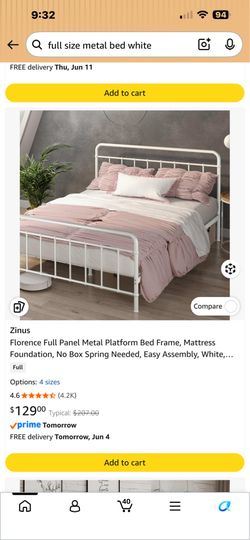 Full Size Metal Bed Frame