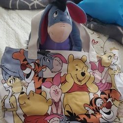 EEYORE PLUSHIE & WINNIE THE POOH BAG 