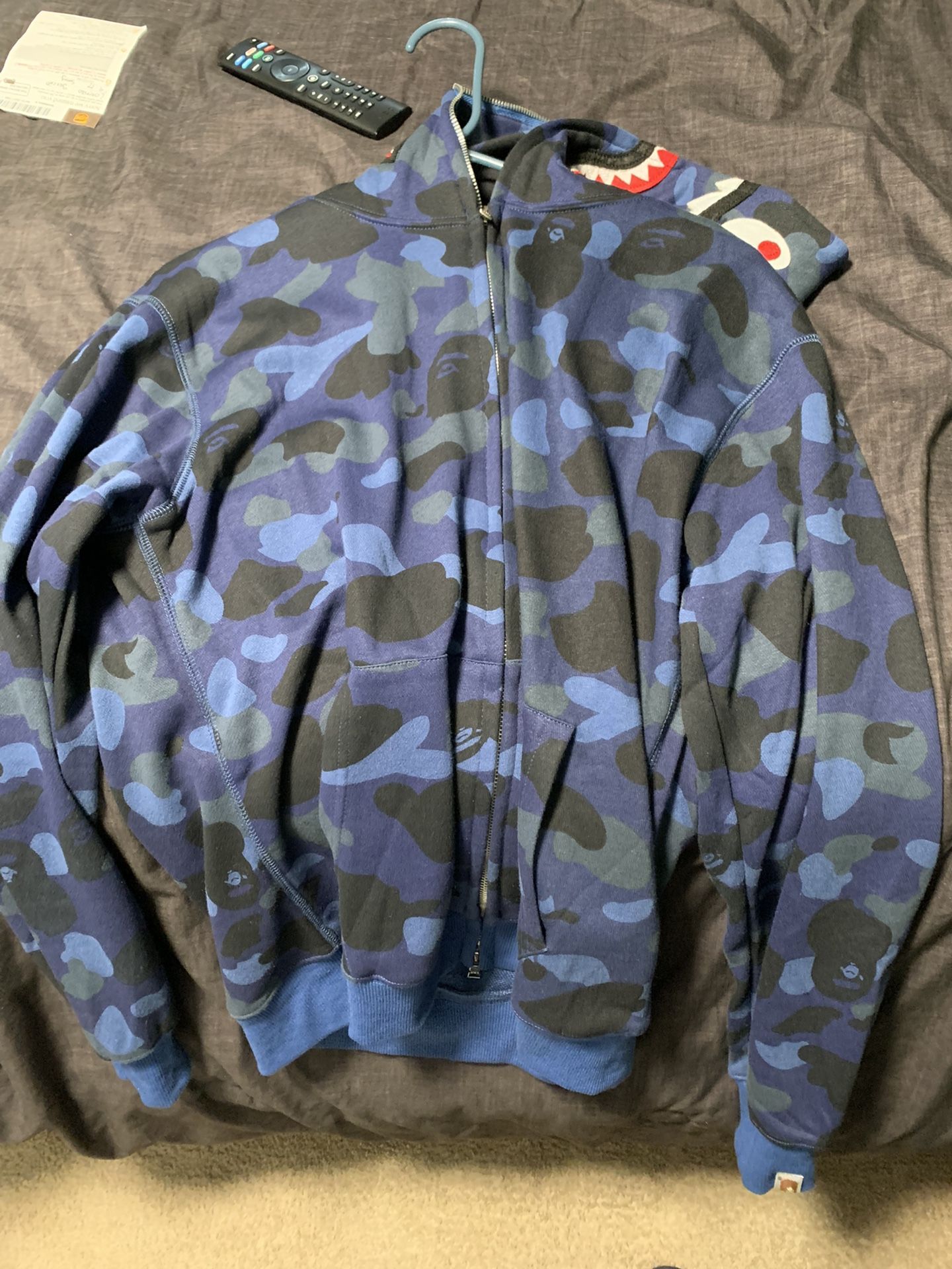 Bape hoodie blue