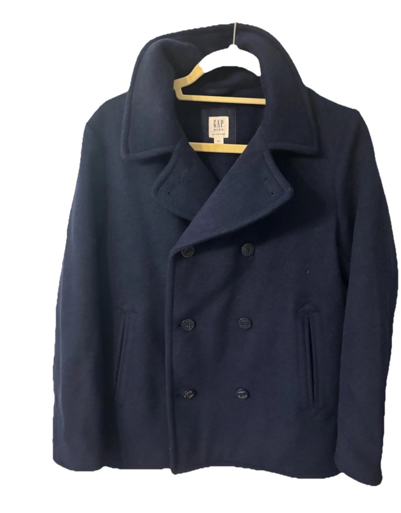 Gap Wool Double Breasted Navy Peacoat Kids Boys XXL Coat Jacket
