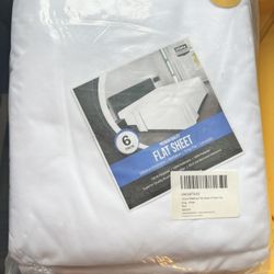 New CalKing Flat Sheets - 6 - Soft Brushed Microfiber Fabric - Shrinkage & Fade Resistant Top Sheets