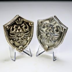 Legend of Zelda shield silver poured - 999 Fine Silver 