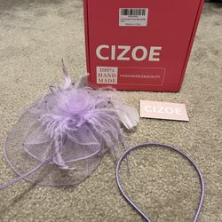 Cizoe Fascinators for Women with Feather Mesh Veil Headband Bridal Wedding Tea Party Cocktail Hat