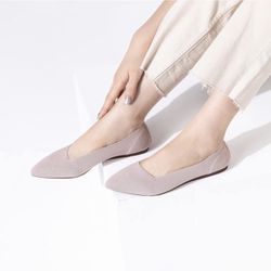 Women’s Flat Shoes Black Pointed Toe Dress Shoes Knit Slip On Shoes Pink Size 7