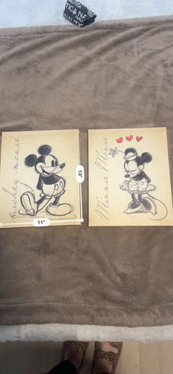 Mickey and Minnie Mouse Canvas Set