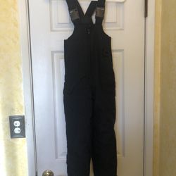 Sport Essentials Bib Overall Insulated Ski Snow Pants Black Size 8.