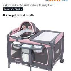 *NEW* BABY TREND COZY PINK III PAC-N-PLAY