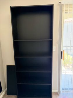 Black 5-Shelf Bookcase