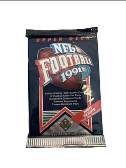 1 SEALED 1991 UPPER DECK HIGH SERIES NFL HOBBY PACKS 12 CARD PACK