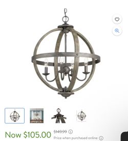 Round Chandelier Vintage Style