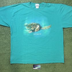 Vintage 1990s Aquarium turtle tee